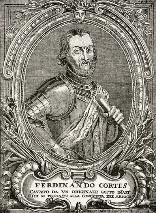 Gerahmter Druck : Hernando Cortés Gerahmter Druck : Hernando Cortés