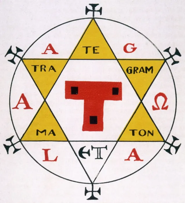 Gerahmter Druck : Sechseck des Salomos Gerahmter Druck : Sechseck des Salomos