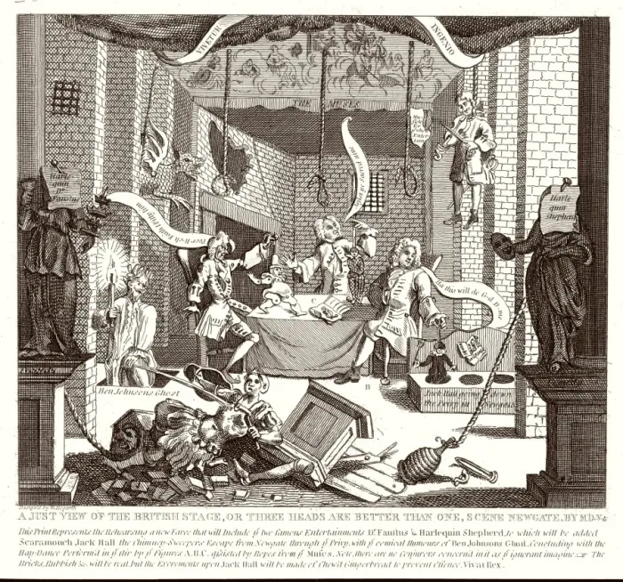 Gerahmter Druck : Hogarth / Britischer Bühnenstück Gerahmter Druck : Hogarth / Britischer Bühnenstück