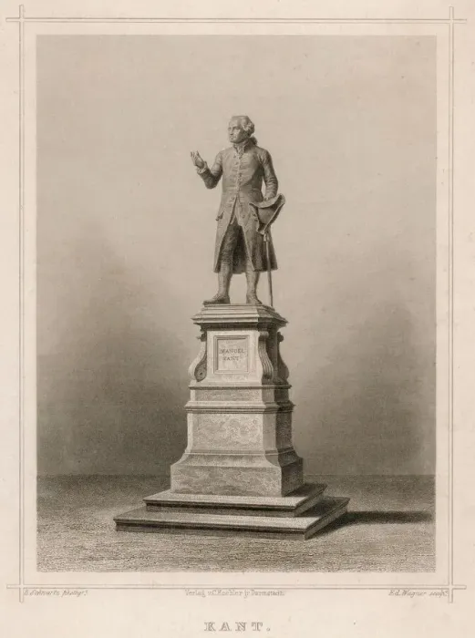 Gerahmter Druck : Immanuel Kant, Statuensein Gerahmter Druck : Immanuel Kant, Statuensein