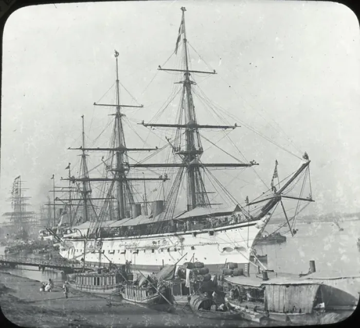 Gerahmter Druck : Indien - HMS Boadicea Gerahmter Druck : Indien - HMS Boadicea