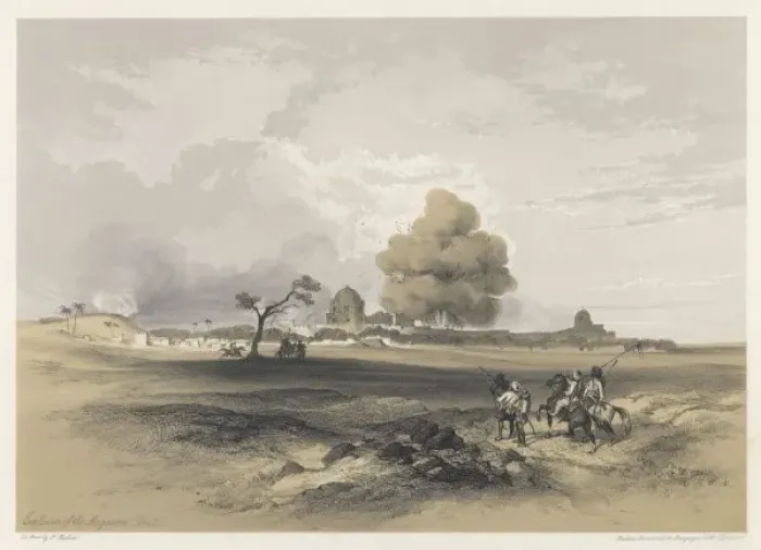 Gerahmter Druck : Indien / Sikhscher Krieg / Multan Gerahmter Druck : Indien / Sikhscher Krieg / Multan
