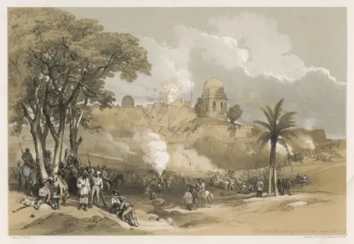 Gerahmter Druck : Indien / Sikhsche Krieg / Multan Gerahmter Druck : Indien / Sikhsche Krieg / Multan