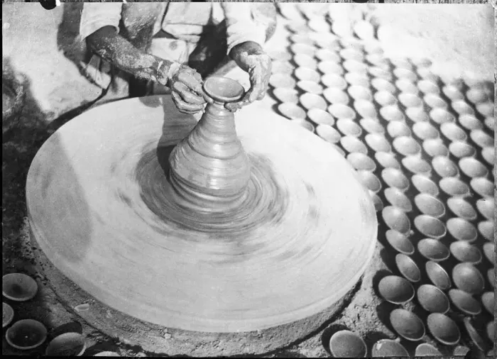 Gerahmter Druck : Indische Töpferwelle Gerahmter Druck : Indische Töpferwelle