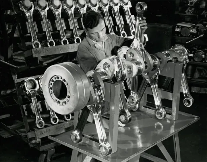 Gerahmter Druck : Deltic-Motoraggregat Gerahmter Druck : Deltic-Motoraggregat