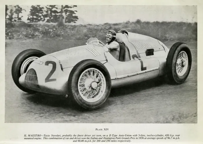 Gerahmter Druck : Tazio Nuvolari - Typ D Auto Union