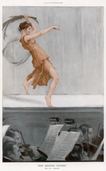 Gerahmter Druck : Isadora Duncan / Barfuß Gerahmter Druck : Isadora Duncan / Barfuß