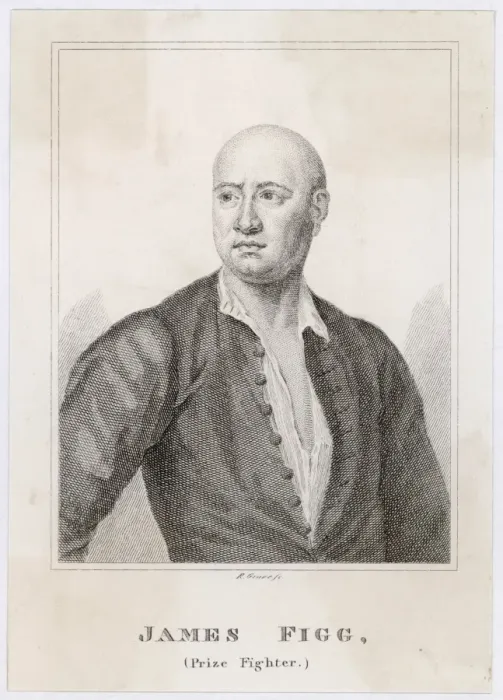 Gerahmter Druck : James Figg, der Boxer