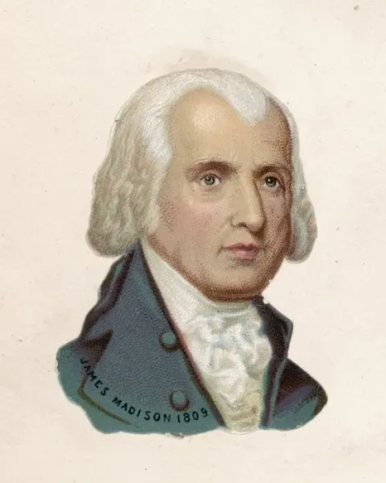 Gerahmter Druck : James Madison / Schrotz Gerahmter Druck : James Madison / Schrotz
