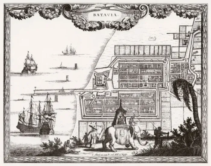 Gerahmter Druck : Java / Djakarta C 1700 Gerahmter Druck : Java / Djakarta C 1700