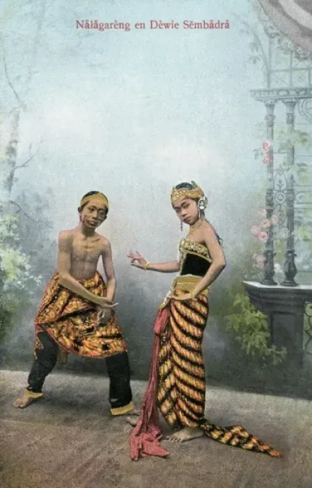 Gerahmter Druck : Java - Indonesien - Traditionelle Tanzschritte Gerahmter Druck : Java - Indonesien - Traditionelle Tanzschritte