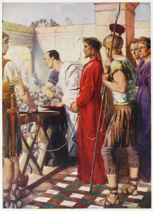 Gerahmter Druck : Jesu vor Pilat Gerahmter Druck : Jesu vor Pilat