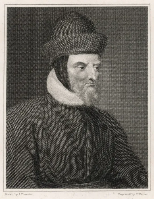 Gerahmter Druck : Warren John Gower
