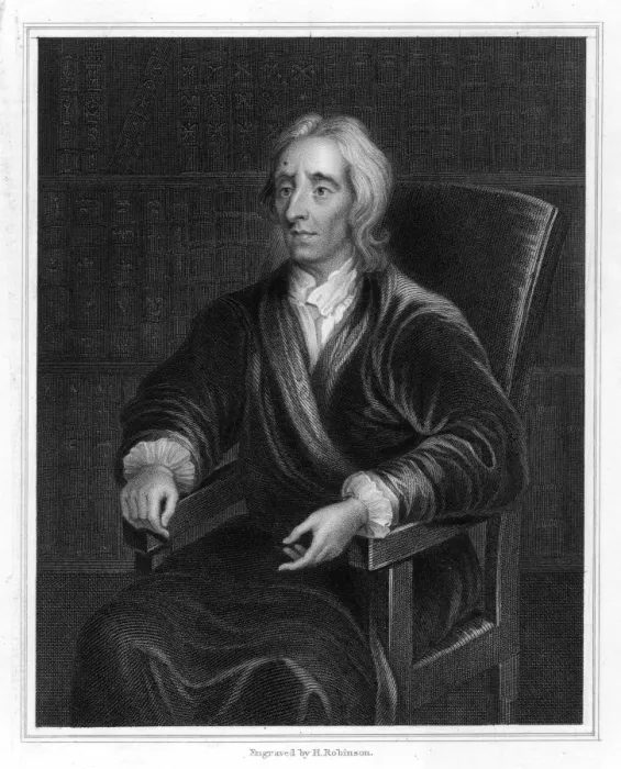 Gerahmter Druck : John Locke und Kneller Gerahmter Druck : John Locke und Kneller