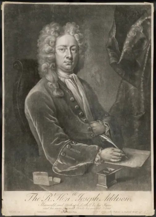 Gerahmter Druck : Joseph Addison