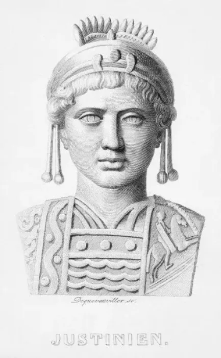 Gerahmter Druck : Justinian der Große
