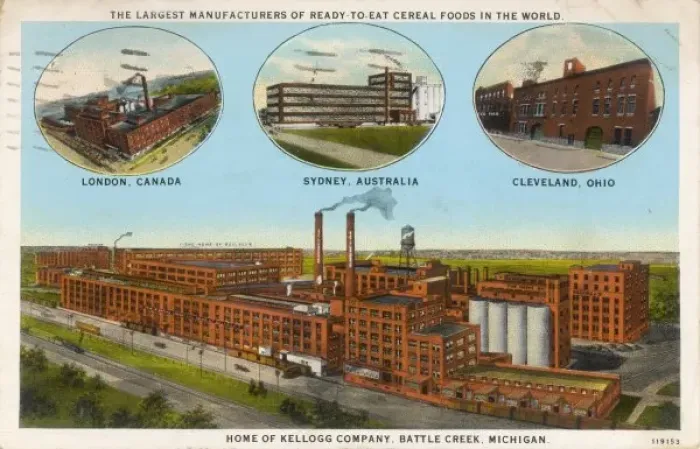 Gerahmter Druck : Kelloggs Fabrik Gerahmter Druck : Kelloggs Fabrik