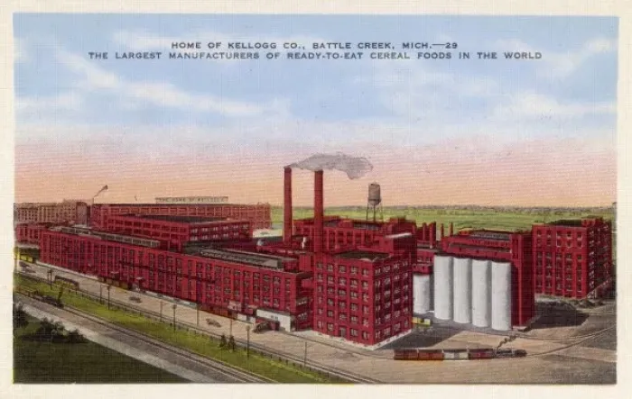 Gerahmter Druck : Kellogg's Fabrik