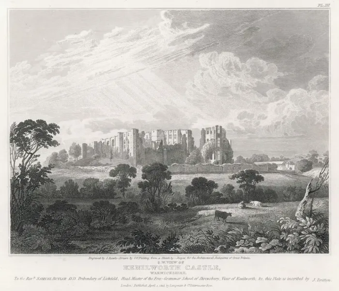 Gerahmter Druck : Kenilworther Burg