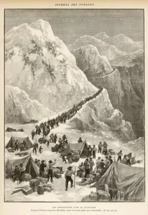 Gerahmter Druck : Goldrush in der Klondike Gerahmter Druck : Goldrush in der Klondike
