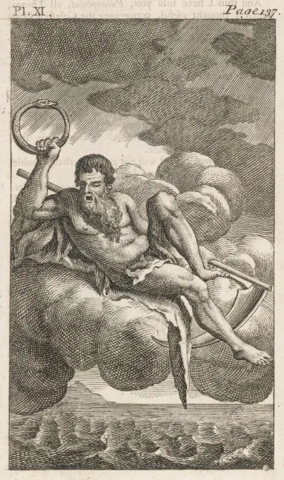 Gerahmter Druck : Kronos und Uroboros Gerahmter Druck : Kronos und Uroboros