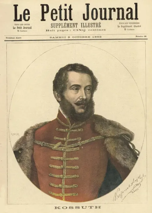 Gerahmter Druck : Lajos Kossuth