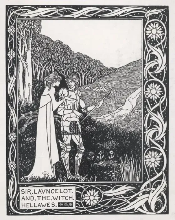 Gerahmter Druck : Lancelot und Hellawes Gerahmter Druck : Lancelot und Hellawes