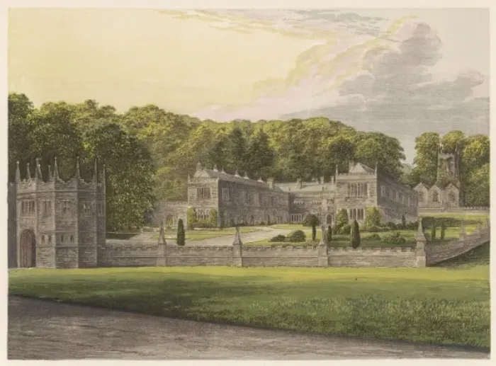 Gerahmter Druck : Lanhydrock / Kornwall 1879 Gerahmter Druck : Lanhydrock / Kornwall 1879