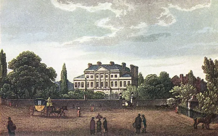 Gerahmter Druck : Lansdowne-Haus am Berkeley-Square Gerahmter Druck : Lansdowne-Haus am Berkeley-Square