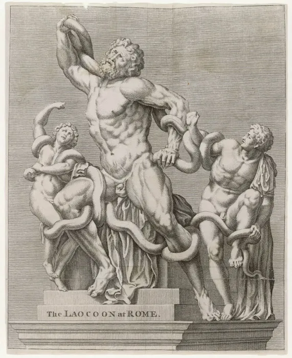 Gerahmter Druck : Die Laokönigsstatue 2