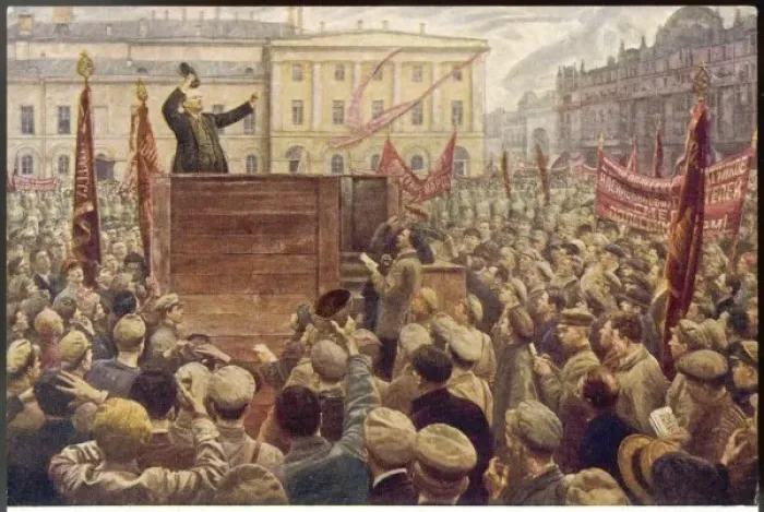 Gerahmter Druck : Lenin spricht, 1920