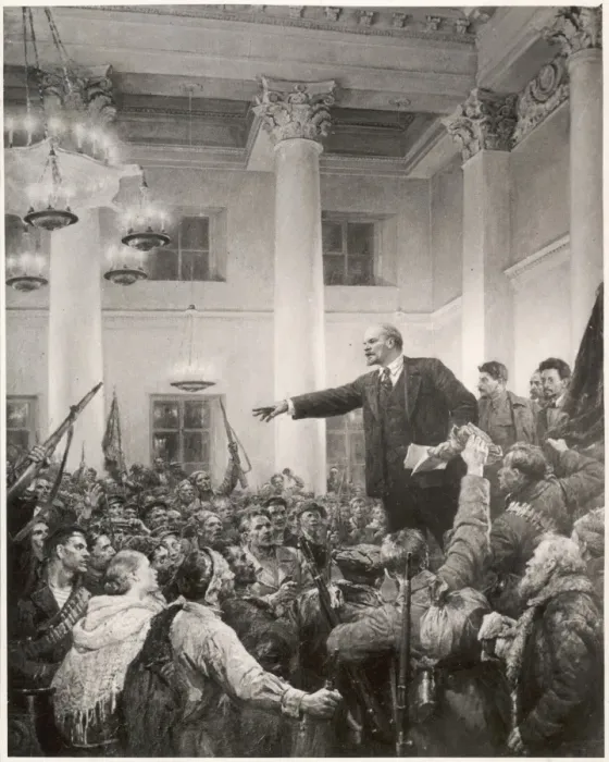 Gerahmter Druck : Lenin spricht Gerahmter Druck : Lenin spricht