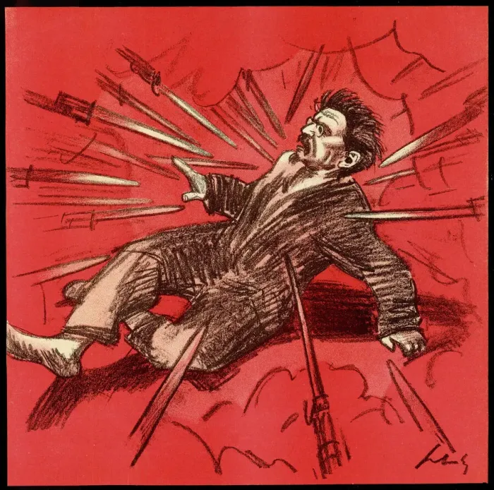 Gerahmter Druck : Leon Trotski / Simplicissimus Gerahmter Druck : Leon Trotski / Simplicissimus