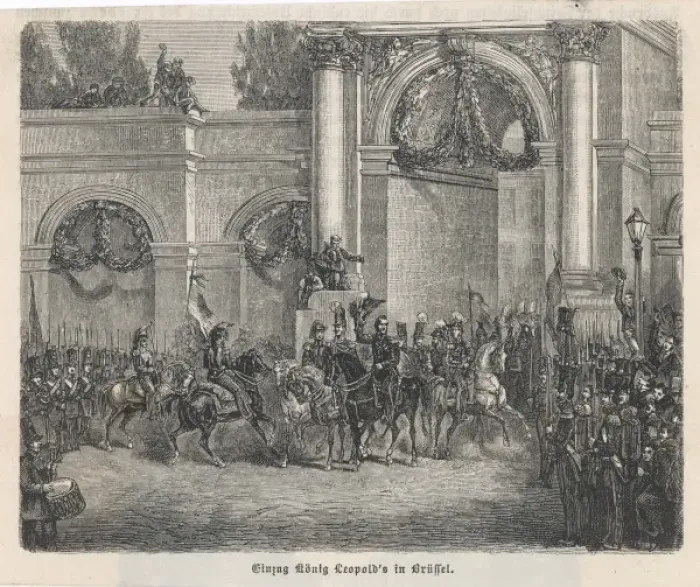 Gerahmter Druck : Leopold I in Brüssel Gerahmter Druck : Leopold I in Brüssel
