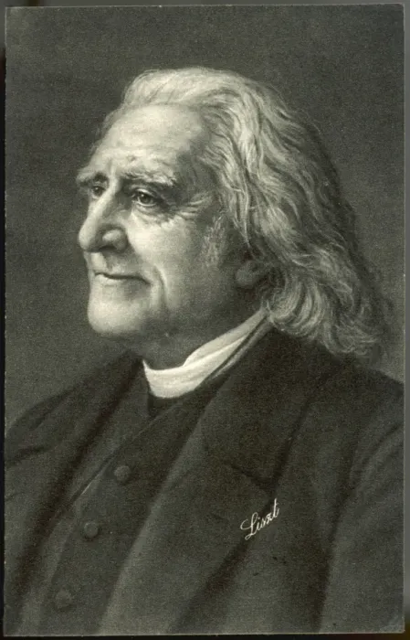 Gerahmter Druck : Liszts Lächeln Gerahmter Druck : Liszts Lächeln