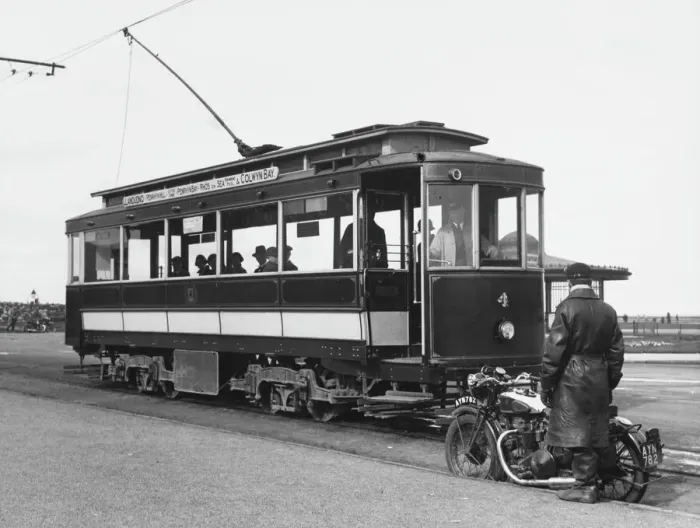 Gerahmter Druck : Llandudnos Straßenbahn Gerahmter Druck : Llandudnos Straßenbahn