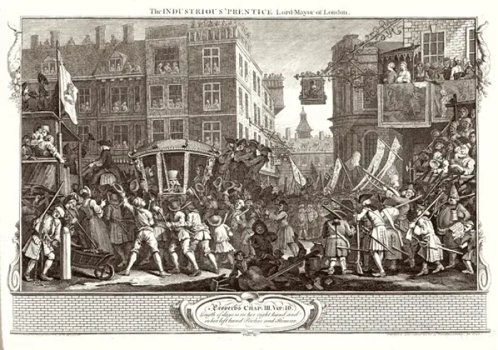 Gerahmter Druck : Bürgermeister / Hogarth Gerahmter Druck : Bürgermeister / Hogarth