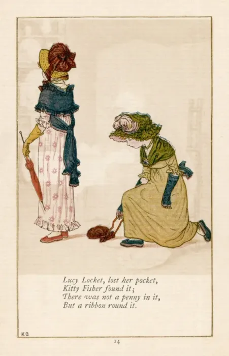 Gerahmter Druck : Lucy Locket  /  Greenaway
