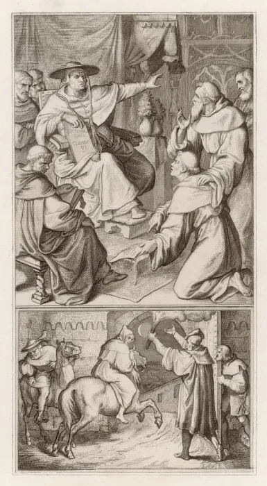 Gerahmter Druck : Luthers und Cajetanus Gerahmter Druck : Luthers und Cajetanus