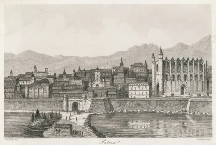 Gerahmter Druck : Mallorca / Palma 1835 Gerahmter Druck : Mallorca / Palma 1835