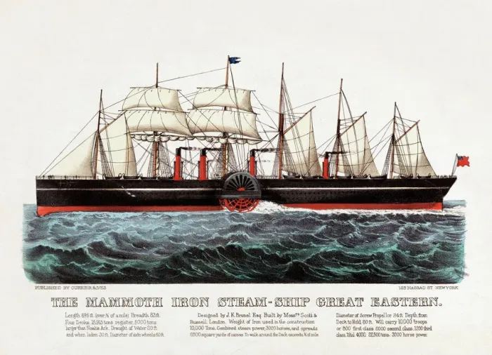 Gerahmter Druck : Die Riesen-Eisen-Dampfschiff Groß-Ostern Gerahmter Druck : Die Riesen-Eisen-Dampfschiff Groß-Ostern