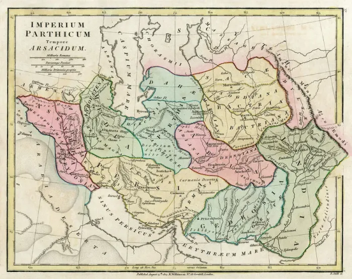 Gerahmter Druck : Karte des Vorderen Orientes (Irans) Gerahmter Druck : Karte des Vorderen Orientes (Irans)