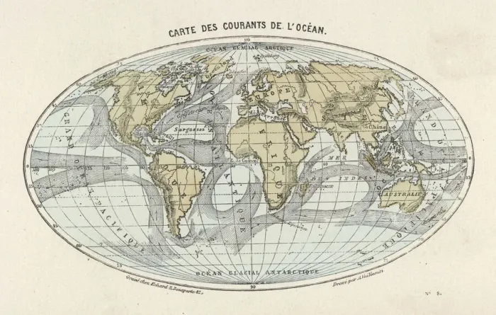 Gerahmter Druck : Karten Welt Flüsse Gerahmter Druck : Karten Welt Flüsse