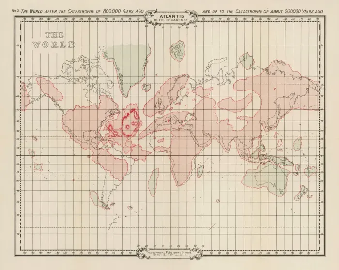 Gerahmter Druck : Die Karte von Atlantis Gerahmter Druck : Die Karte von Atlantis