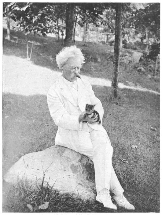 Gerahmter Druck : Mark Twain hält den Katzenfotografen Gerahmter Druck : Mark Twain hält den Katzenfotografen