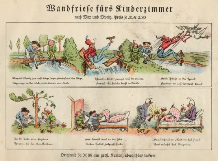 Gerahmter Druck : Max und Moritz