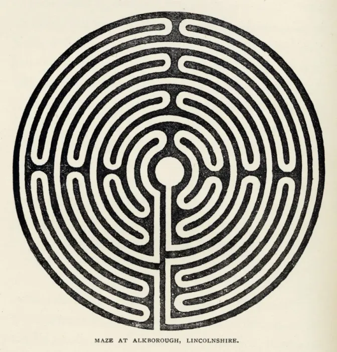 Gerahmter Druck : Labyrinth in Alkborough Gerahmter Druck : Labyrinth in Alkborough