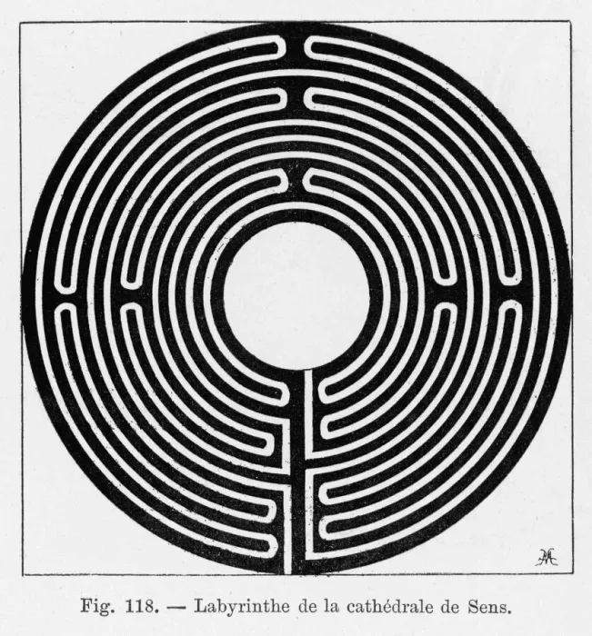 Gerahmter Druck : Labyrinth von Sens Gerahmter Druck : Labyrinth von Sens