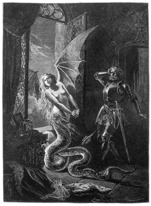 Gerahmter Druck : Melusine enthüllt Gerahmter Druck : Melusine enthüllt