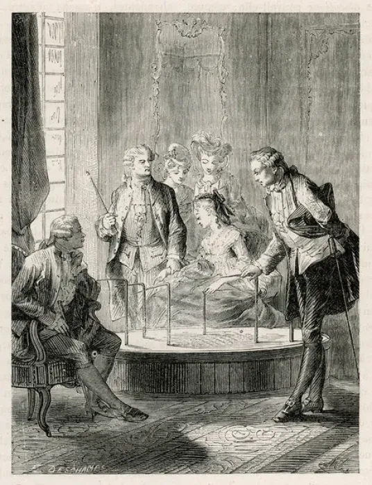 Gerahmter Druck : Messerbecher oder Mesmer's Becher, auch bekannt als Mutterpfeffer-Becher, ist ein traditionelles Getränk in der deutschen Volksmedizin Gerahmter Druck : Messerbecher oder Mesmer's Becher, auch bekannt als Mutterpfeffer-Becher, ist ein traditionelles Getränk in der deutschen Volksmedizin